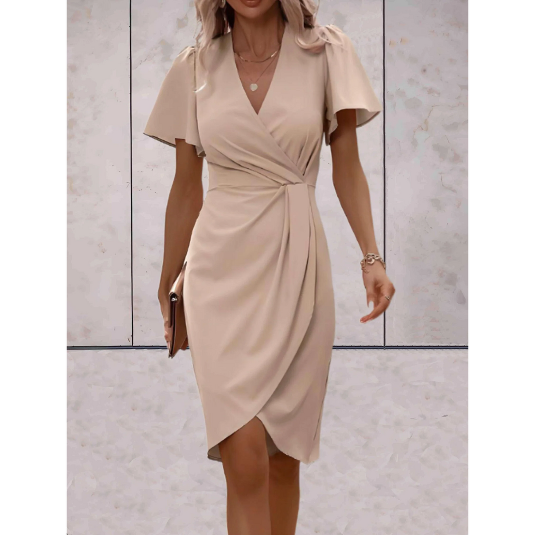 Levoire | Robe Enveloppante Élégante Brun clair
