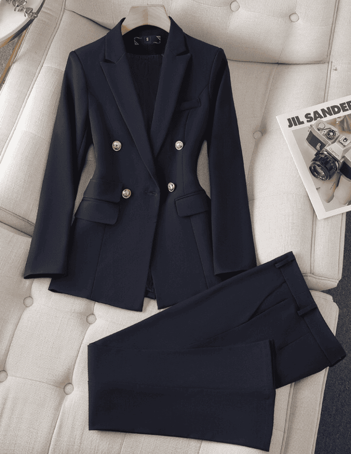 Levoire | Pantalon Et Blazer Pour Femmes Bleu