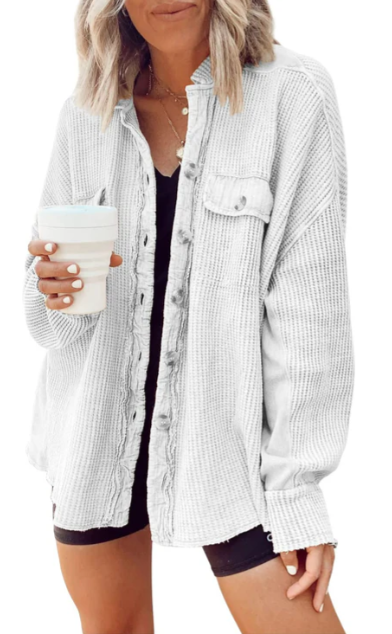 Levoire | Chemise-Vest Avec Boutons Pour Style Décontracté Blanc