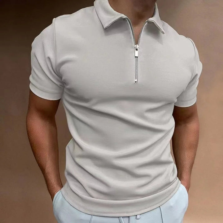 Levoire | Polo élégant avec col zippé Gris