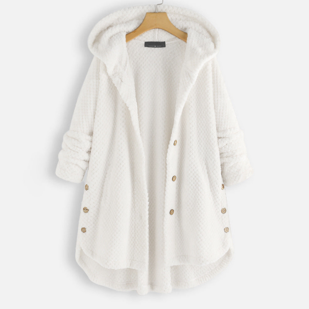 Levoire | Manteau FR Femmes Chaud Capuche Blanc