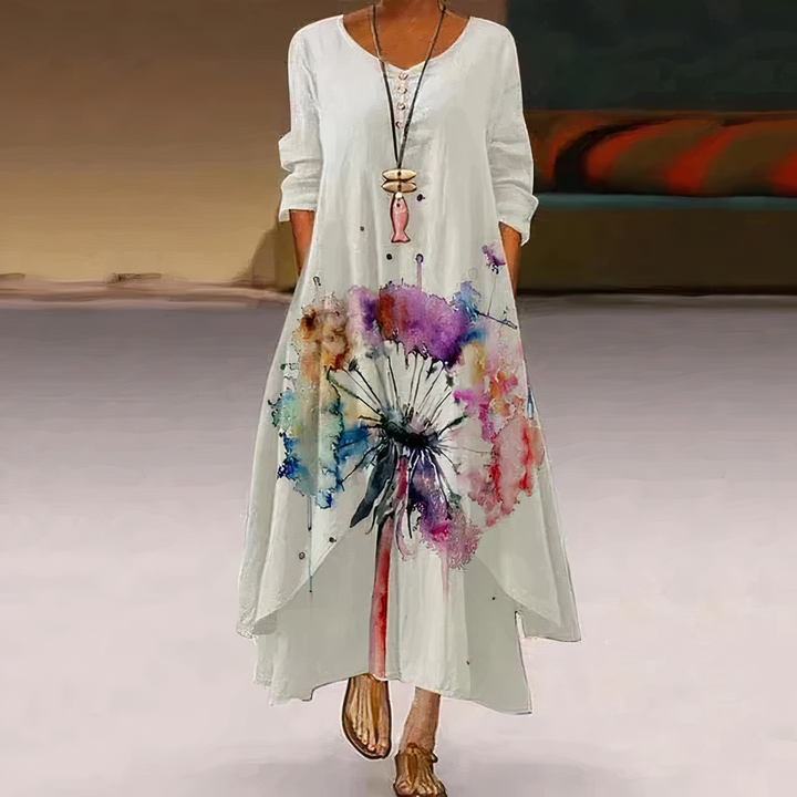 Levoire | Robe en coton elégante Printemps Luxuriant