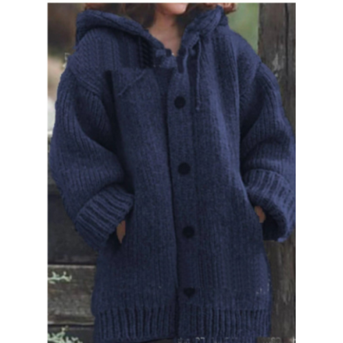 Levoire | Manteau Douillet Avec Capuche Et Boutons Pour Femme