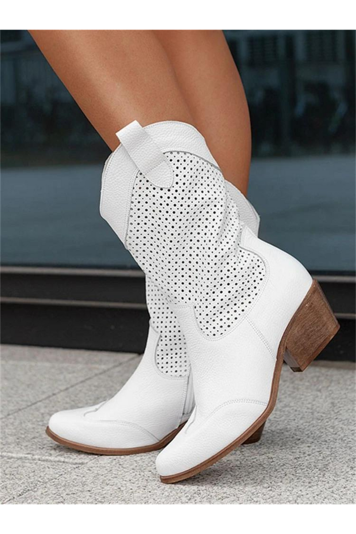 Levoire | Femmes Bottes Cowboy Blanc