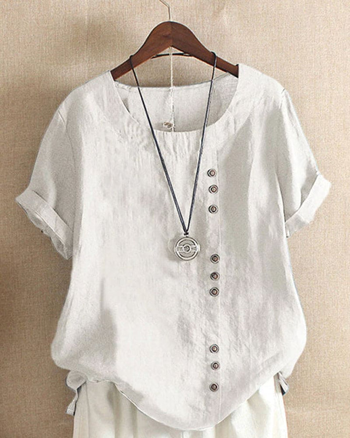 Levoire | Sweat-Shirt D'Été À Manches Courtes Dans Une Couleur Unie Blanc