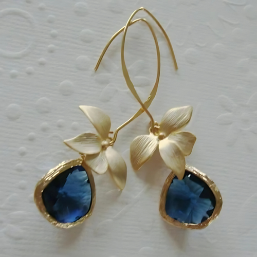 Levoire | Boucles D'Oreilles À Fleurs Bleues