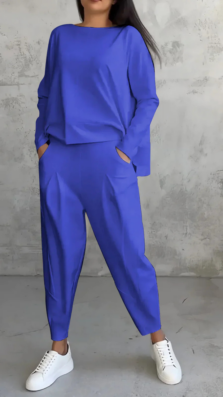 Levoire | Ensemble Minimaliste Printemps Femmes Deux Pièces Bleu