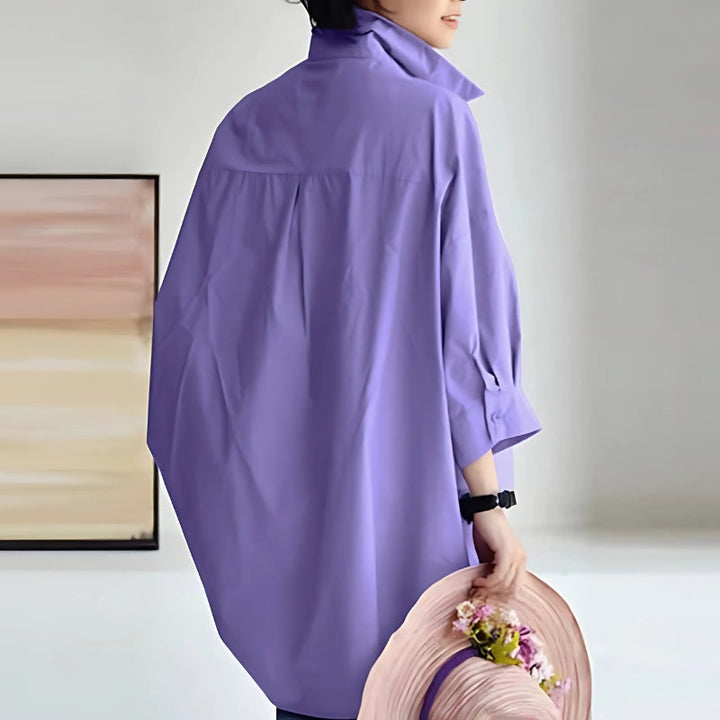 Levoire | Grande Taille Blouse Pour Femme Avec Col À Revers Et Manches Longues