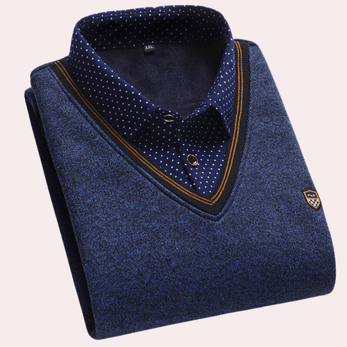 Levoire | Pull classique pour hommes avec col de chemise pour hommes