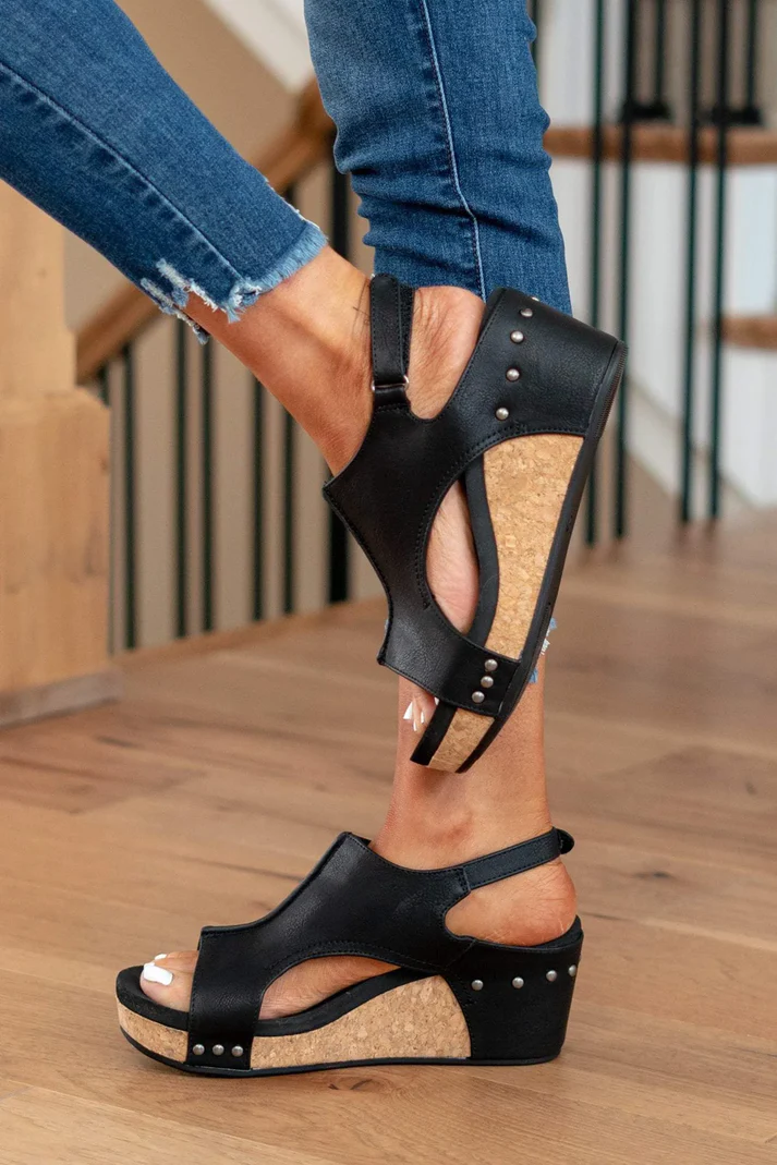 Levoire | Sandales Pour Femmes Tendance Avec Talon Compensé Et Semelle Ergonomique