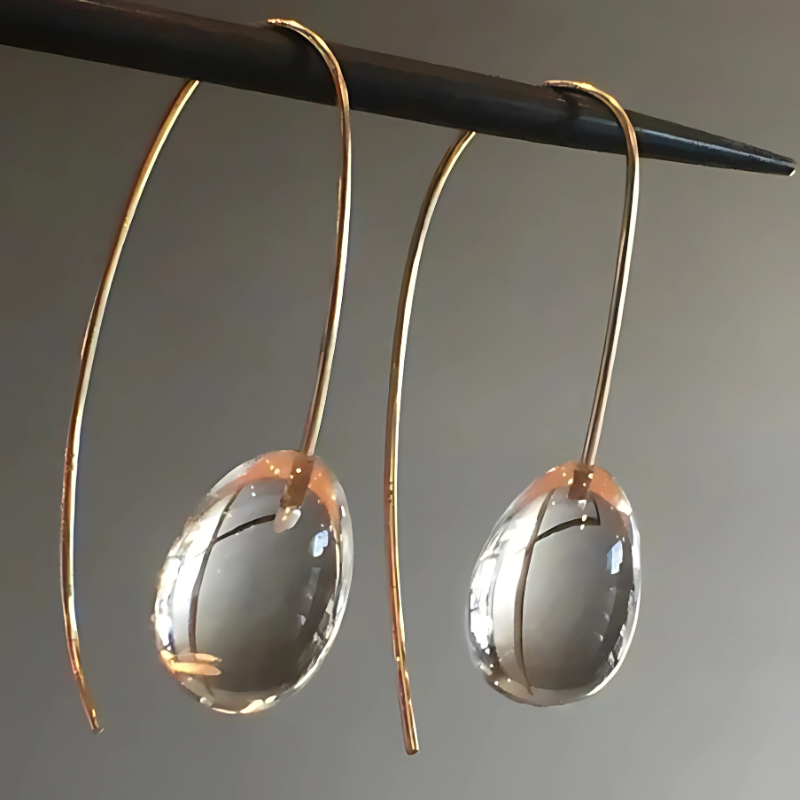 Levoire | Fabrication De Vin Boucles D'Oreilles En Cristal Gris Argent 6,4 cm