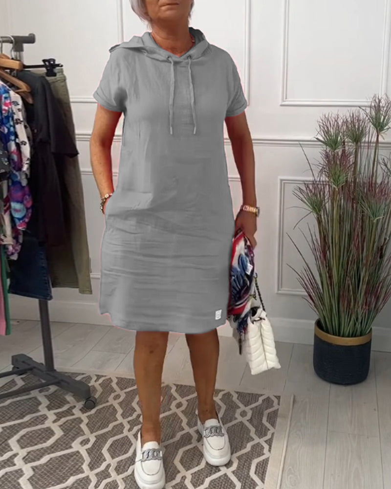 Levoire | Robe De Loisirs À Manches Courtes Et Capuche