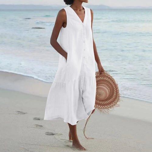 Levoire | Robe D'Été Avec Décolleté En V Pour Femmes
