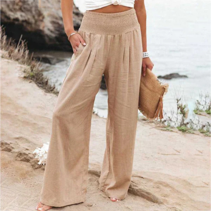 Levoire | Pantalon Ample Pour Femmes Dans Une Coupe Décontractée Beige