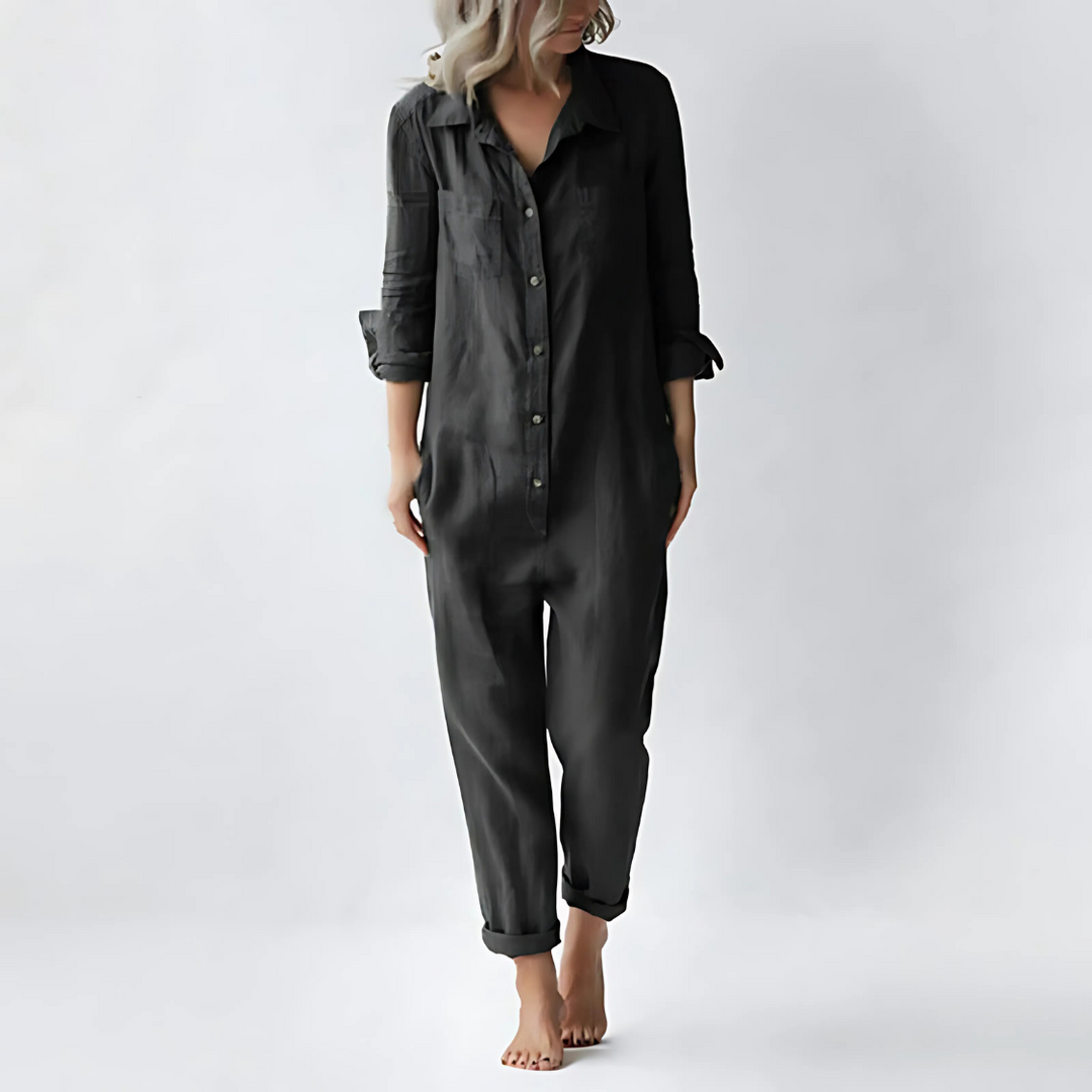 Levoire | Salopettes Lin Celles Noir