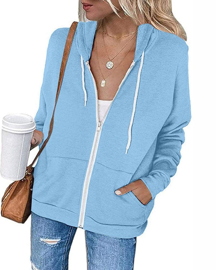 Levoire | Confortable Et Stylé Sweat À Capuche D'Hiver Bleu clair