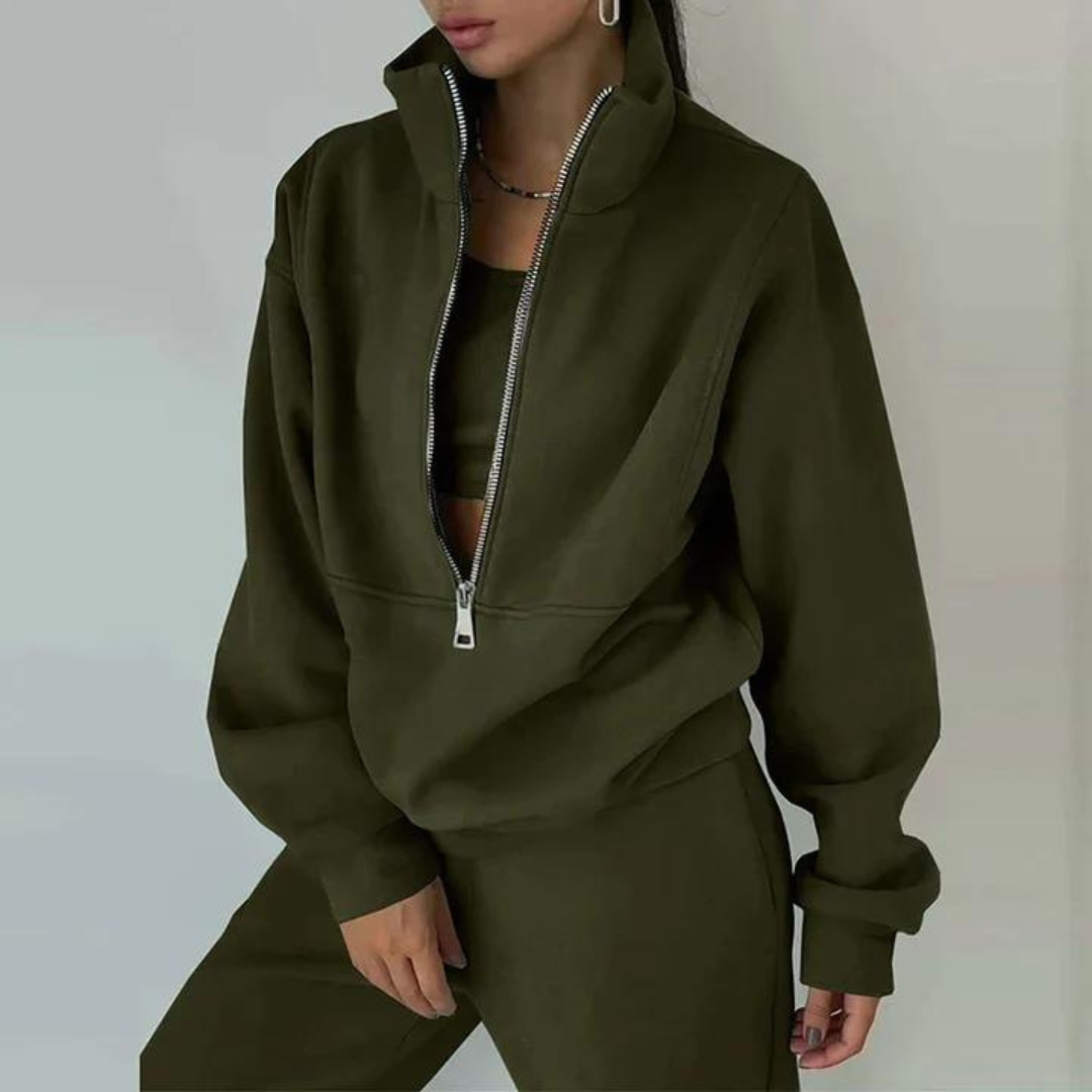 Levoire | Ensemble Confortable Tendance Pour Femmes Vert olive