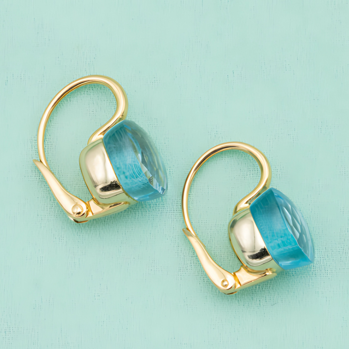 Levoire | Boucles D'Oreilles Goutte De Déclaration Bleues Bleu 1,9 cm