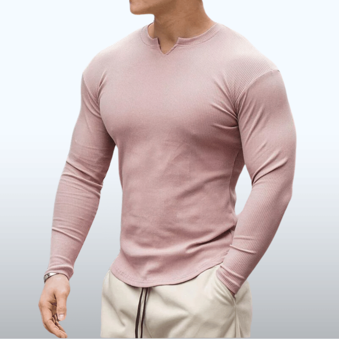 Levoire | T-Shirt Cintré À Manches Longues Rose