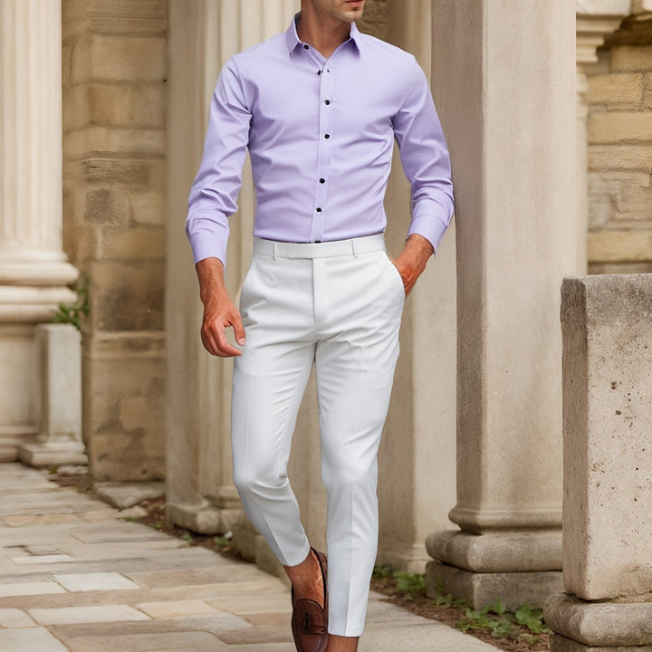 Levoire | Slimfit Stretch-Shirt Couleur Unie