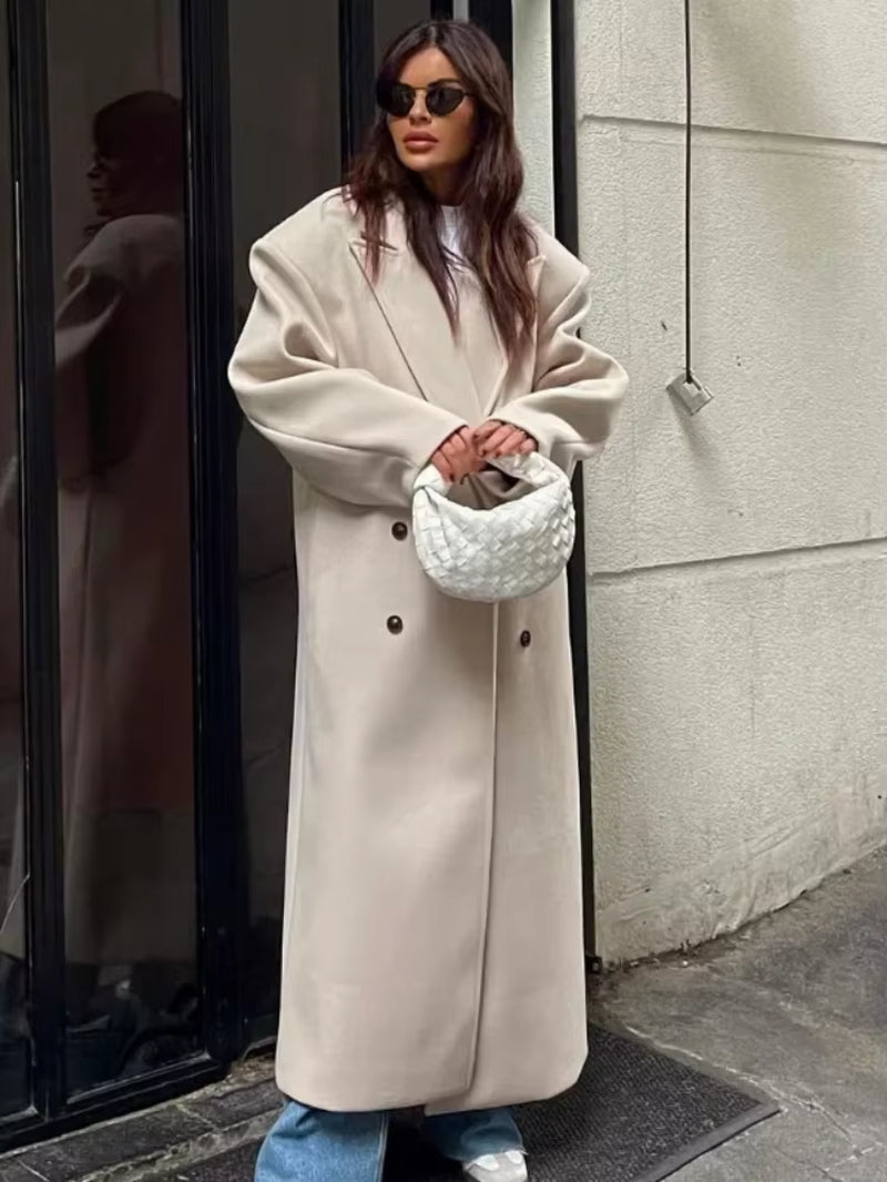 Levoire | Manteau Oversize Plus Long Pour Femmes Beige