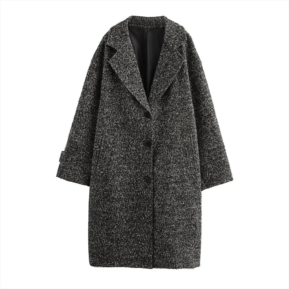 Levoire | Manteau Long En Laine Avec Coupe Classique Gris foncé