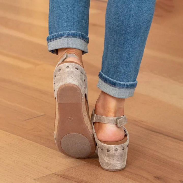 Levoire | Sandales À Talons Compensés Confortables Avec Bride Arrière Ajustable Pour Femmes