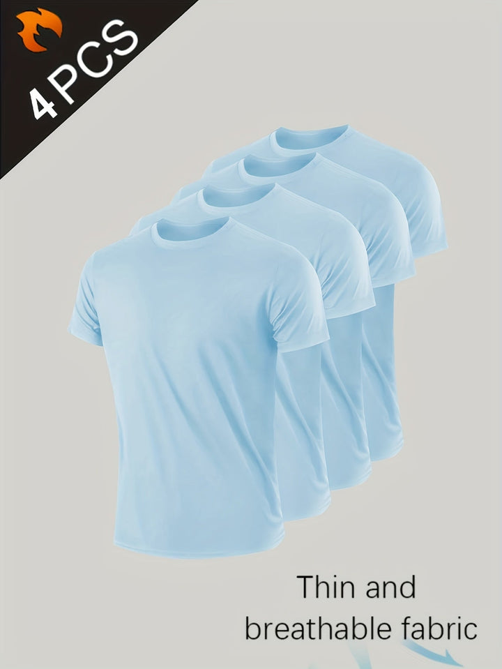 Levoire | T-Shirt Unicolore Pour Hommes À Manches Courtes