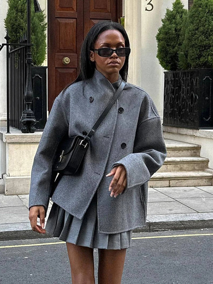 Levoire | Chauffant Manteau En Vert Gren Gris