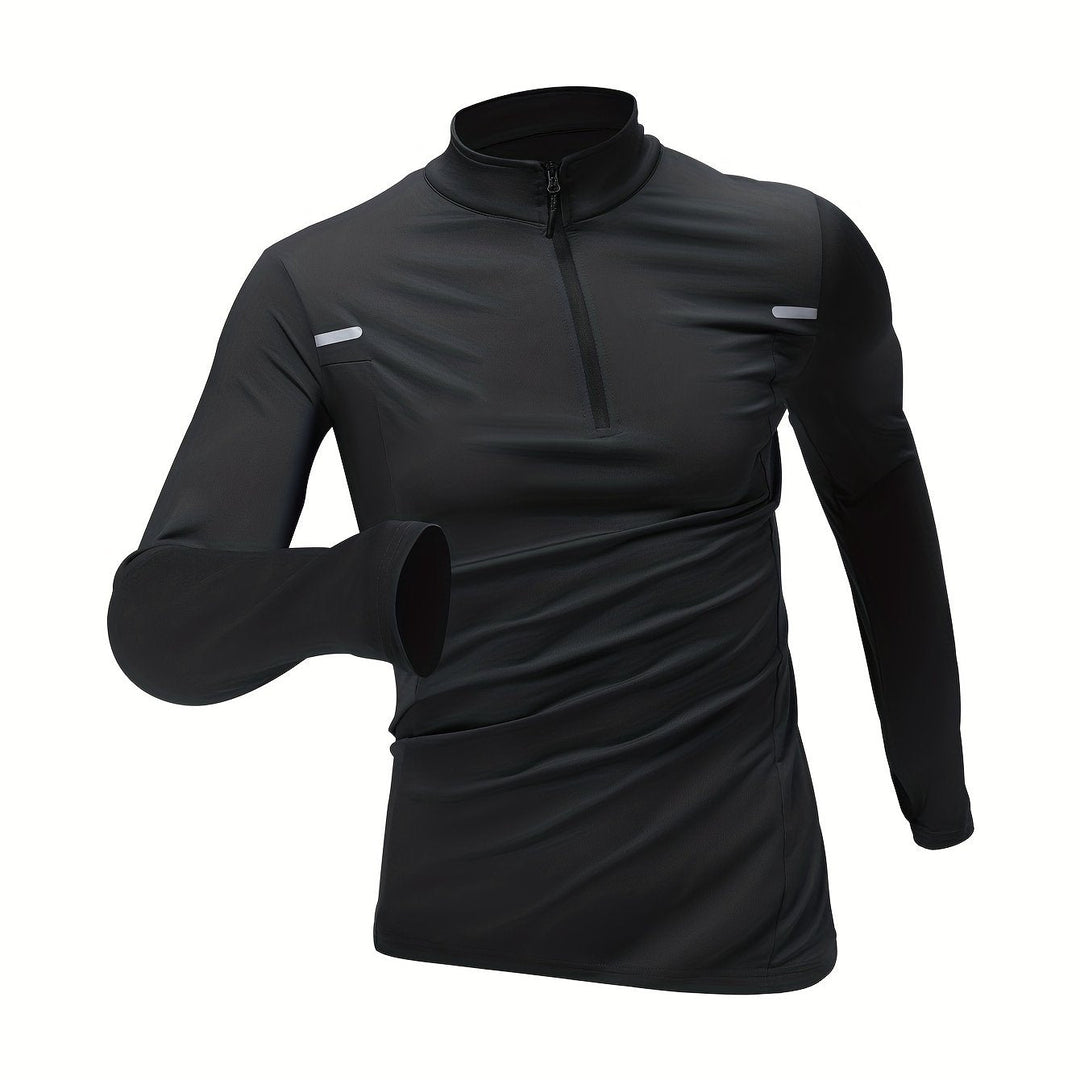 Levoire | Pull-Over Pour Homme À Demi-Zip Et Col Montant Noir