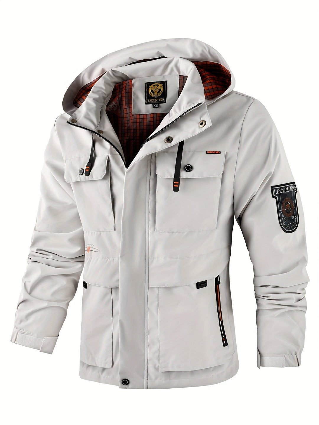 Levoire | Veste D'Été Élégante Pour Hommes Avec Capuche Amovible Blanc ivoire
