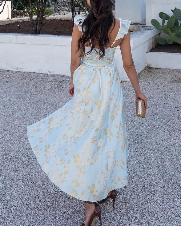 Levoire | Robe D'Été Décolletée En V Élégante Légère Détente Robe