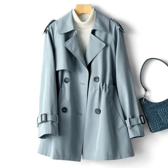 Levoire | Élégante Trench Coat À Double Boutonnage Bleu clair