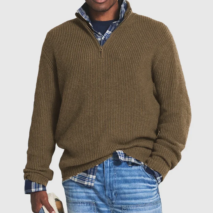 Levoire | Sweat À Fermeture Éclair Pour Hommes Braun