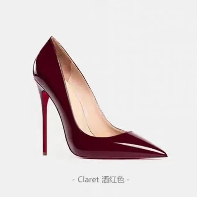 Levoire | Chaussure à talon avec semelle douce weinrot 12cm