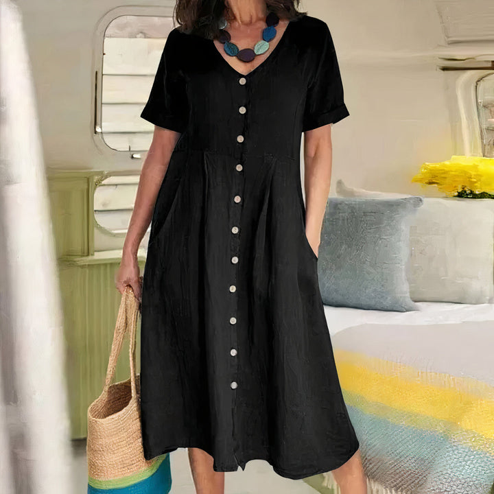 Levoire | Robe en coton décontractée Noir