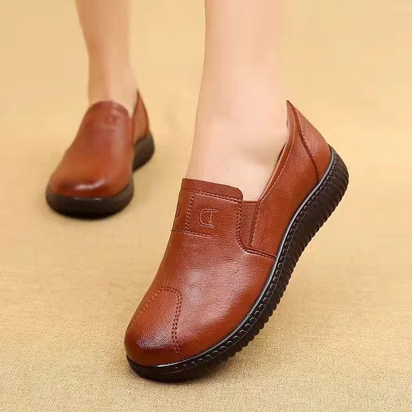Levoire | Chaussures Ortopédiques En Cuir Véritable Braun