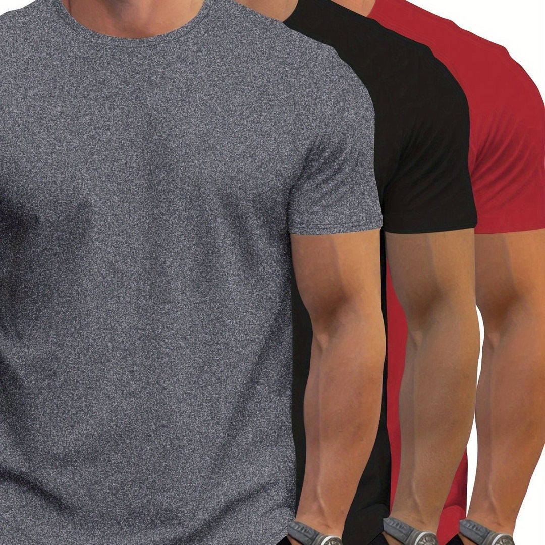 Levoire | Setti 3 T-Shirts Pour Hommes À Manches Courtes Et Col Rond