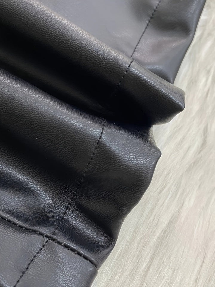 Levoire | Manteau Long Élégant En Look Cuir