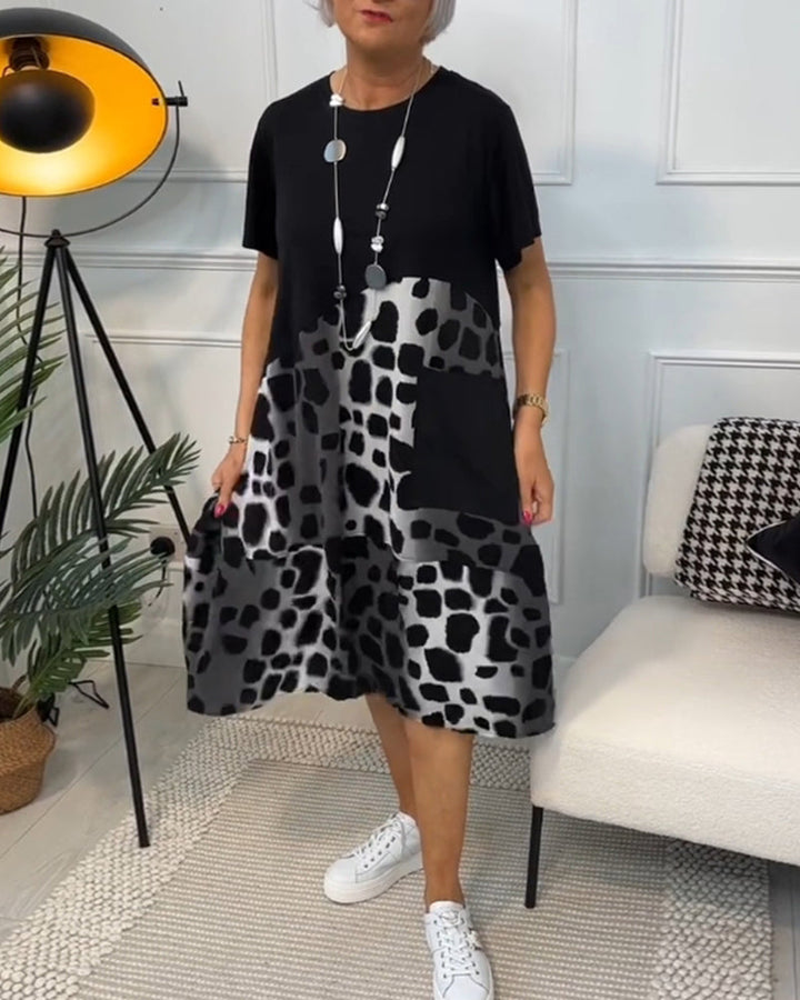 Levoire | Robe À Manches Courtes Avec Col Rond