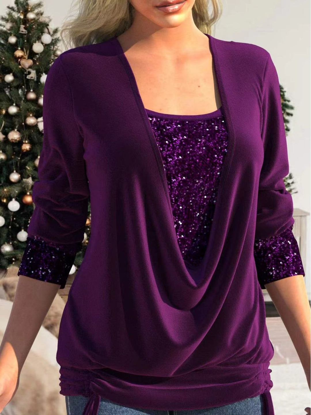 Levoire | Top à paillettes Lilas
