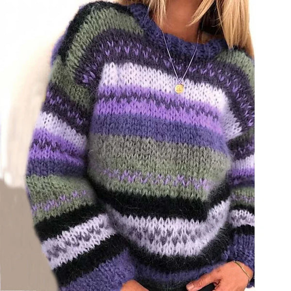 Levoire | Pull Jacquard Coloré Pourpre