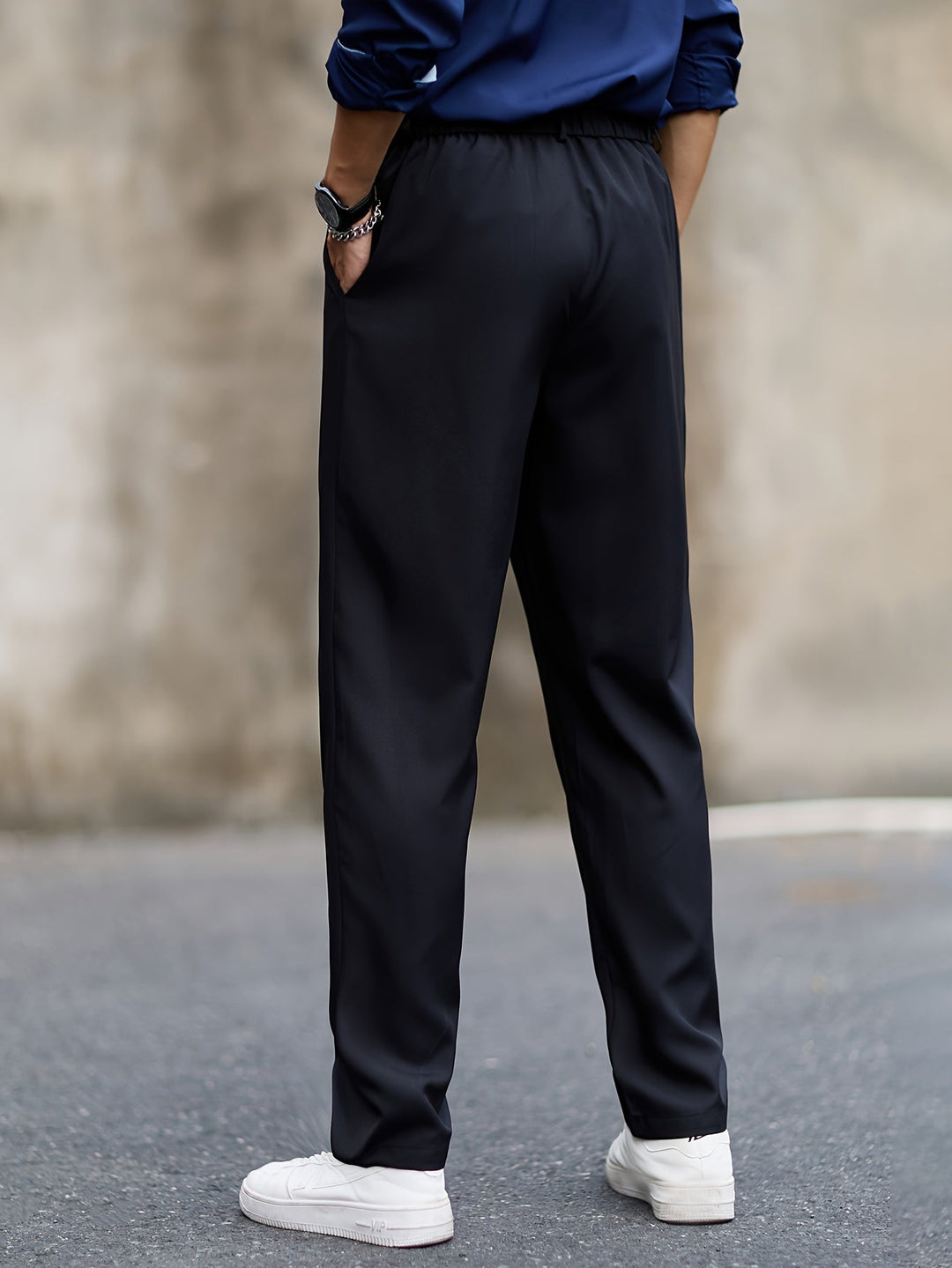 Levoire | Pantalons Pour Hommes Élégants En Polyester Confortable Au Design Uni