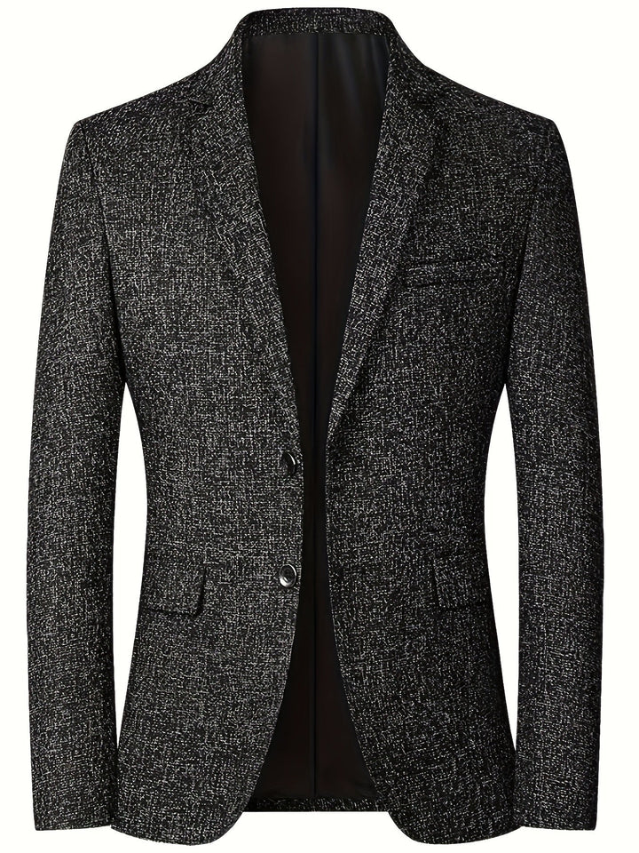 Levoire | Léger Blazer Décontracté, Printemps/Automne, Coupe Ajustable Noir