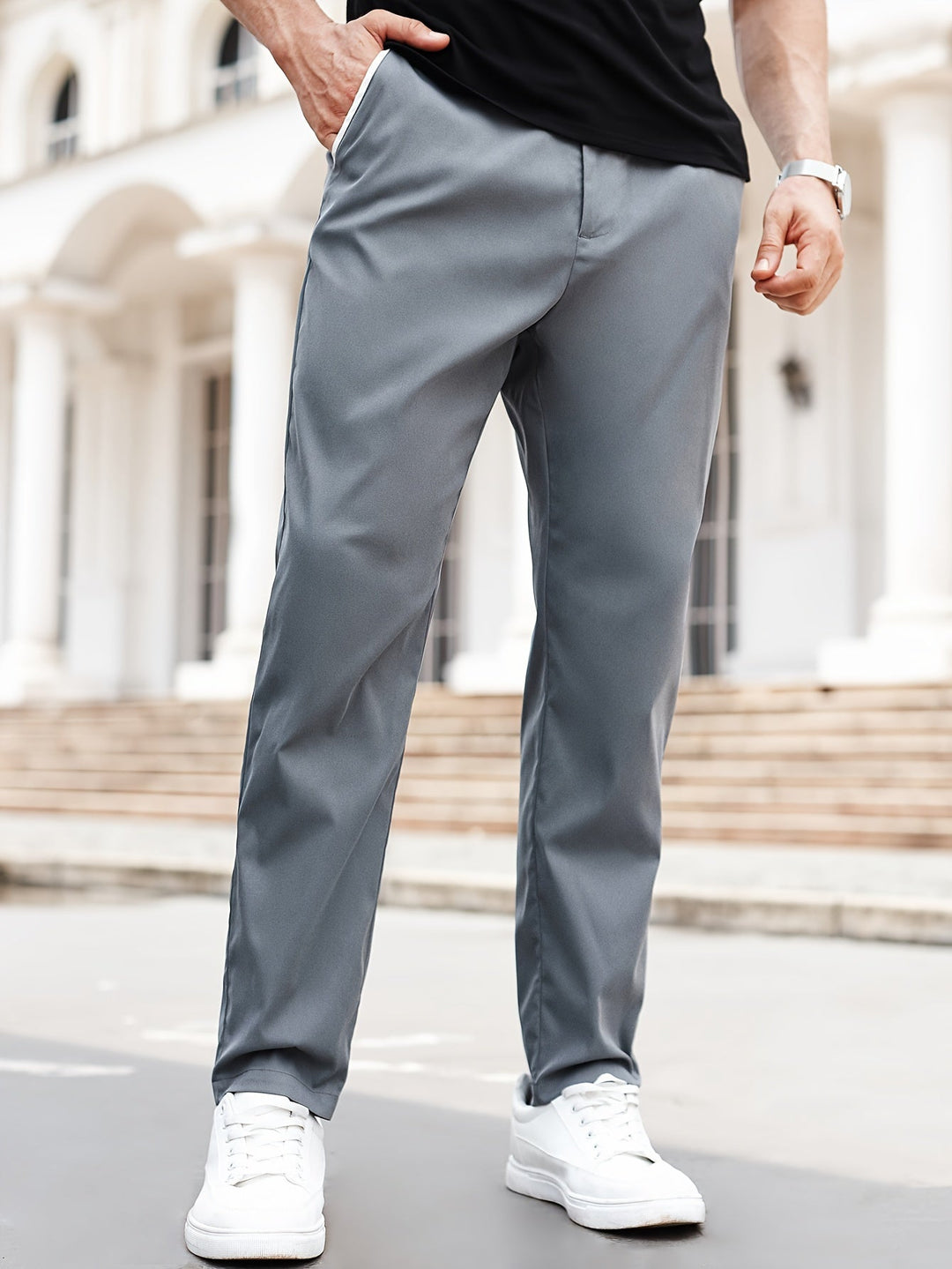 Levoire | Pantalon D'Été Uni Pour Hommes gris