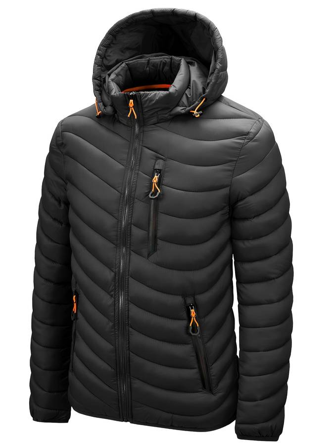 Levoire | Manteau Long Avec Capuche Boutonnée Et Poches Chauffantes
