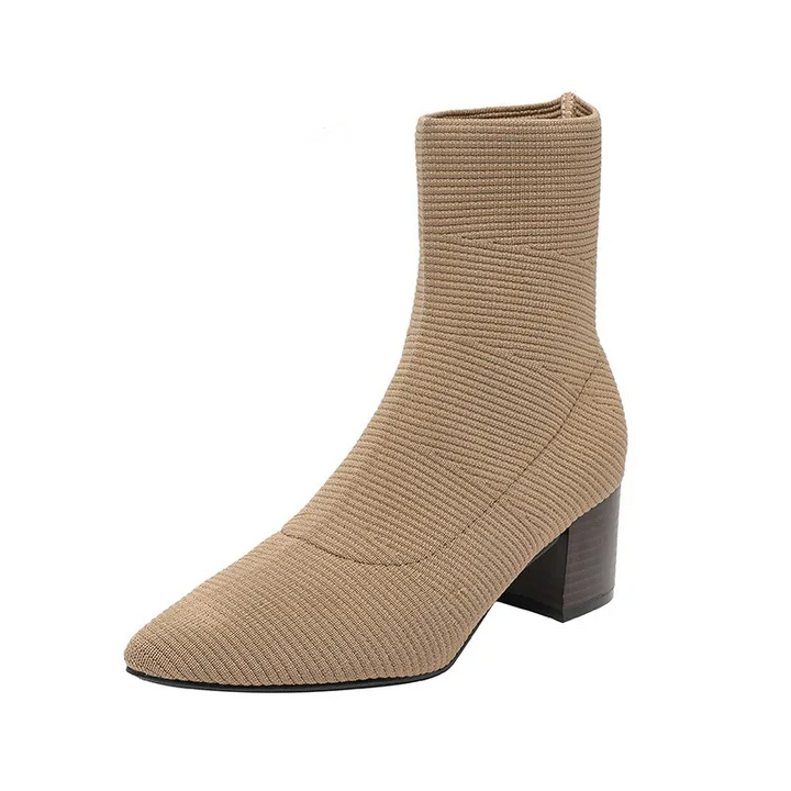Levoire | Bottes Élégantes Pour Femmes À Talons Hauts Beige