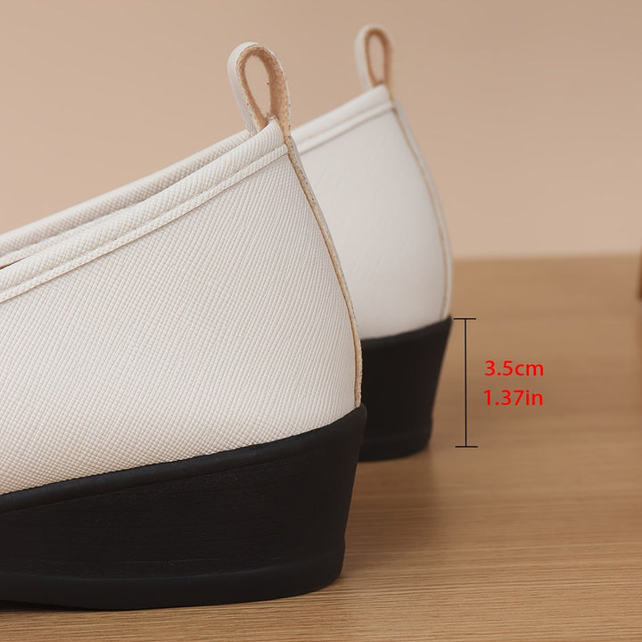 Levoire | Classiques Ballerines Blanches Avec Motif Croisé Doré