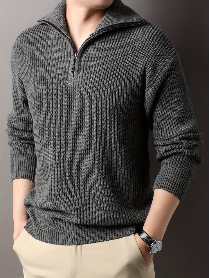 Levoire | Dick Neulepusero Avec Demi-Zip Gris foncé