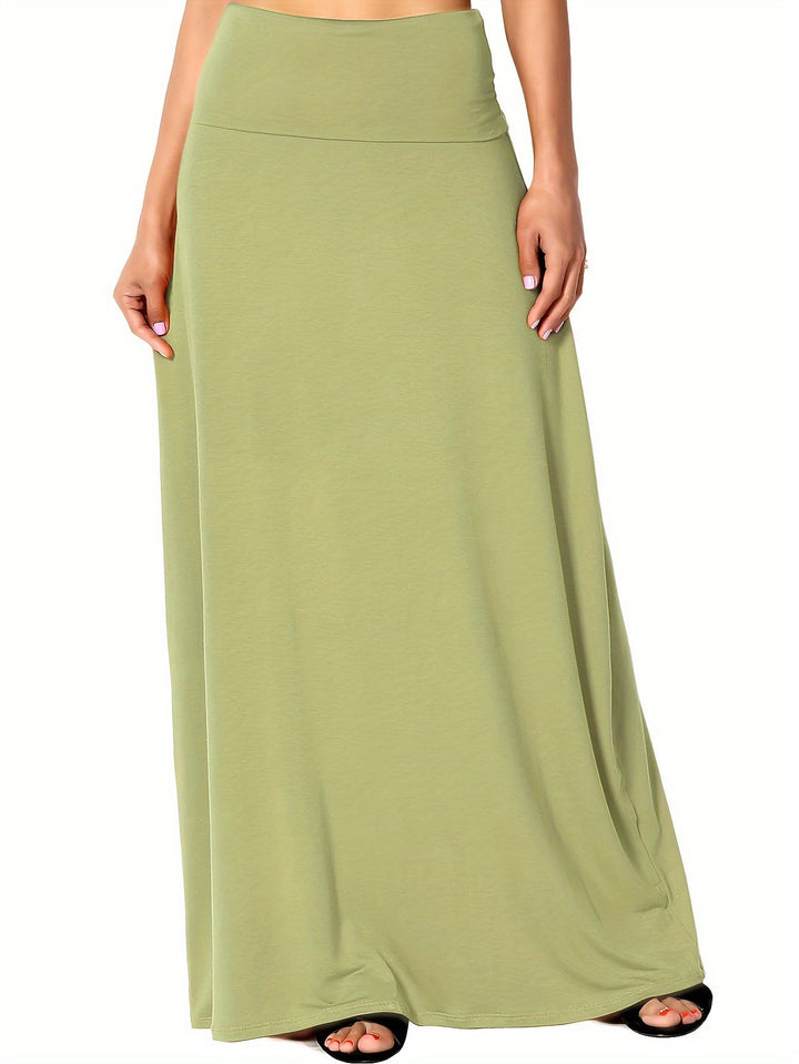 Levoire | Jupe Maxi Multicolore À Taille Haute Couleur matcha